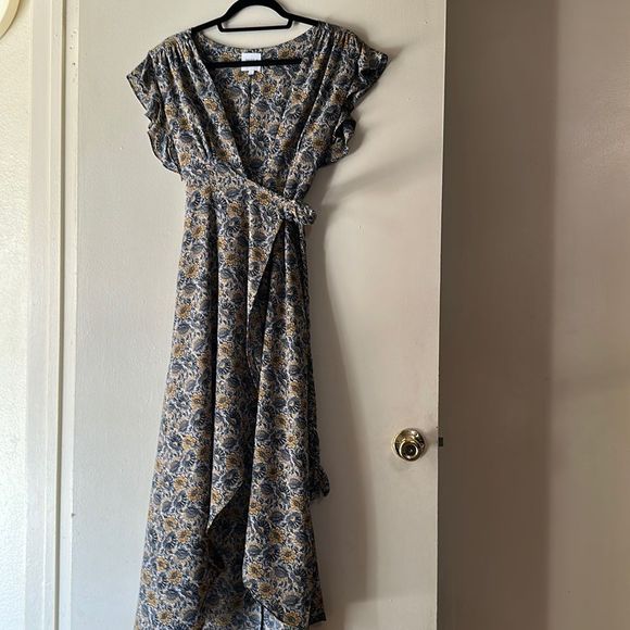 MISA Los Angeles wrap floral dress - Picture 2 of 8